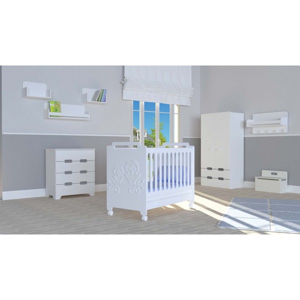 Продукт Bambino Casa Gufi Bianco - Бебешко креватче Бяло - 0 - BG Hlapeta